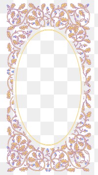 Art nouveau png ornate frame, transparent background, remixed by rawpixel