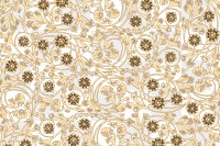 PNG brown floral pattern, transparent background, remixed by rawpixel