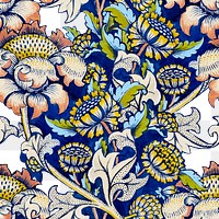 Floral pattern png William Morris’s famous Art Nouveau artwork, transparent background, remixed by rawpixel