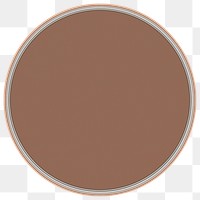 Brown badge png round sticker, transparent background