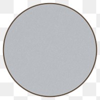 Gray badge png round sticker, transparent background