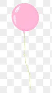 Pink balloon png sticker, birthday party decor, transparent background