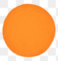 Orange circle png badge sticker, geometric shape, transparent background