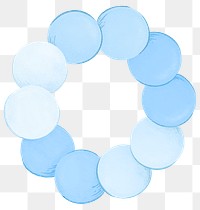 Baby teether toy png sticker, blue graphic, transparent background