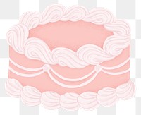 Pink wedding cake png sticker, celebration graphic, transparent background