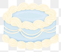 Blue wedding cake png sticker, celebration graphic, transparent background