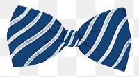 Blue striped bow-tie png sticker, apparel graphic, transparent background