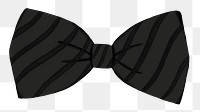 Black striped bow-tie png sticker, apparel graphic, transparent background