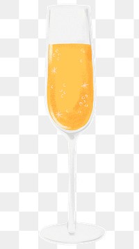 Champagne glass png sticker, celebration drink graphic, transparent background