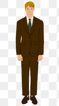 Blonde businessman png sticker, character illustration, transparent background