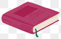 Pink book png education sticker, transparent background