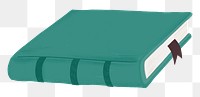 Green book png education sticker, transparent background