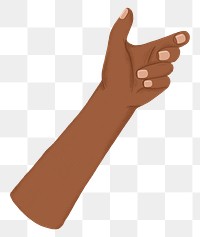 Hand png holding gesture sticker, transparent background