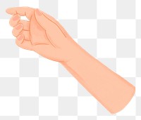 Hand png holding gesture sticker, transparent background