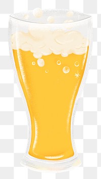 Beer glass png sticker, pint, celebration drink graphic, transparent background