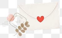 Valentine's love letter png sticker, celebration graphic, transparent background