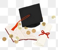 Graduation png education sticker, transparent background