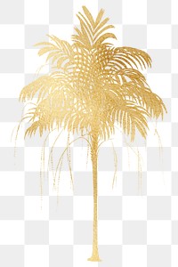 PNG aesthetic palm tree sticker, transparent background