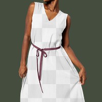 Women's dress png mockup, transparent design