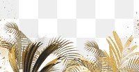 Gold palm trees png, transparent background