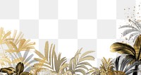 Gold palm trees png, transparent background