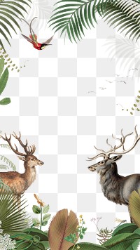 Vintage deer png wildlife, transparent background