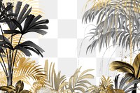 Gold palm trees png, transparent background