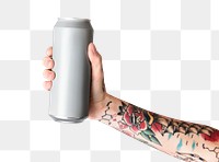 Cool beer can png sticker, transparent background