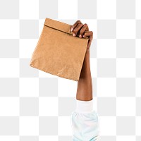 Folded paper bag png sticker, transparent background