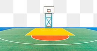 Basketball court png border, sport image, transparent background