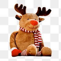 Reindeer Christmas doll png sticker, transparent background