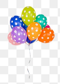 Party balloons png sticker, transparent background