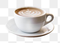 Latte coffee png sticker, transparent background