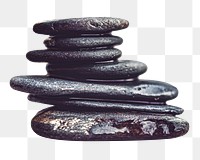 Zen stones png sticker, transparent background