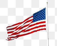 American flag png sticker, transparent background