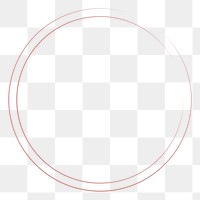 Circle frame png logo element, transparent background