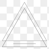 Double triangles png logo element, transparent background
