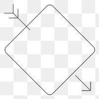 Arrow Rhombus png logo element, transparent background