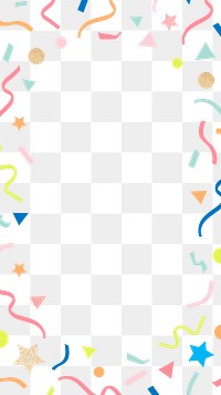 Birthday frame png celebrate sticker, transparent background