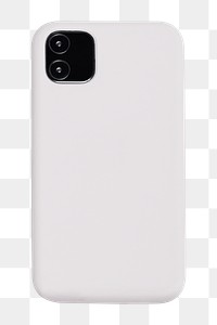 White phone case png sticker, transparent background