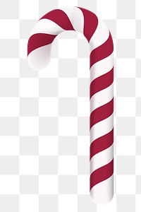 Candy cane png Christmas sticker, transparent background