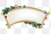 PNG Christmas banner sticker, transparent background
