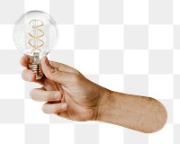 Light bulb png, creativity and innovation concept in transparent background