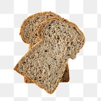 Bread slices png sticker, transparent background