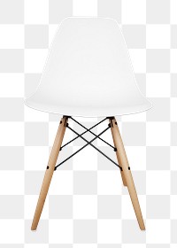 White chair furniture png sticker, transparent background