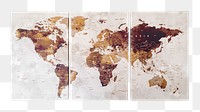 World map png sticker, transparent background