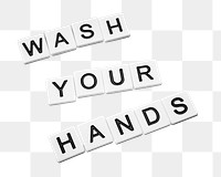 Wash your hands png sticker, transparent background