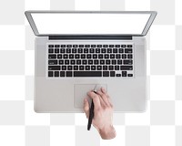 Laptop png sticker, transparent background