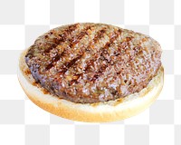 Beef burger png sticker, transparent background