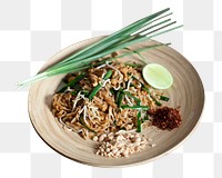 Pad Thai png Asian food sticker, transparent background